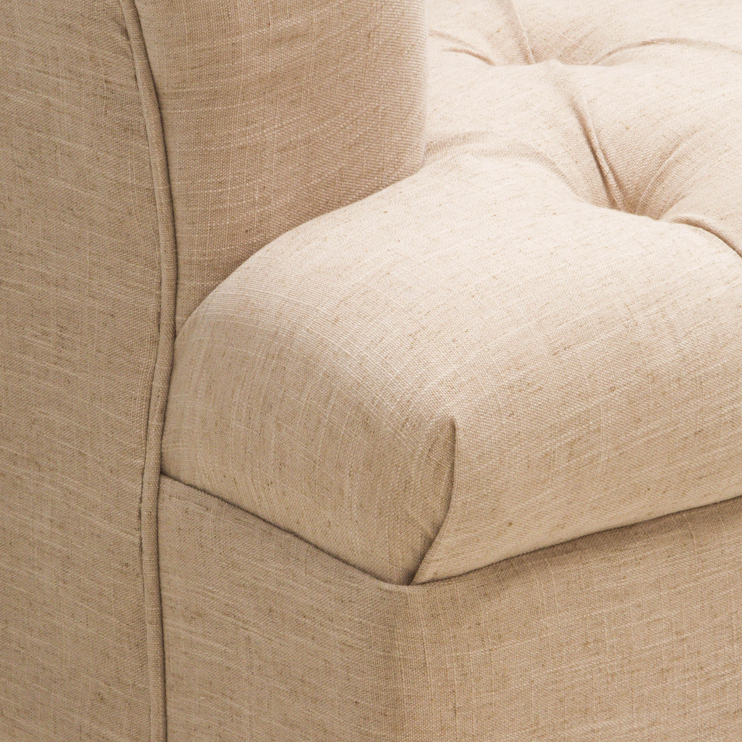 Nelson Button Tufted Fabric Armchair