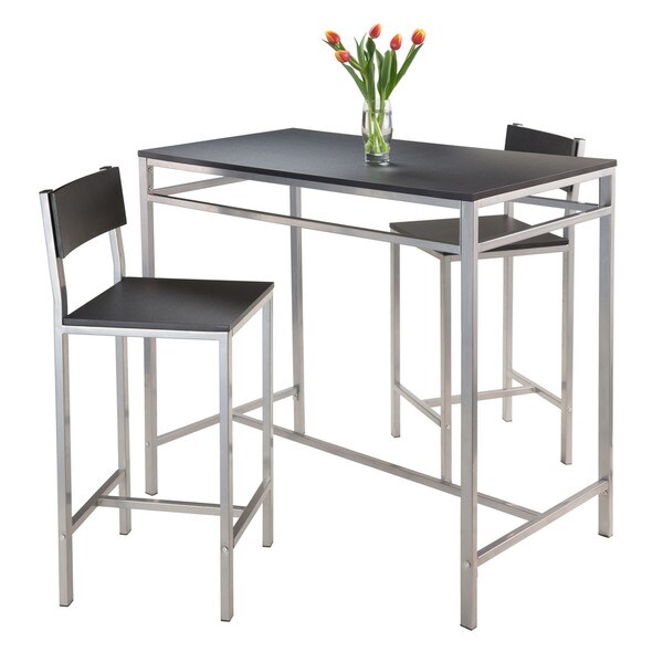 Winsome Hanley 3-Piece Pub Height Dining Table Set with 2 Stools