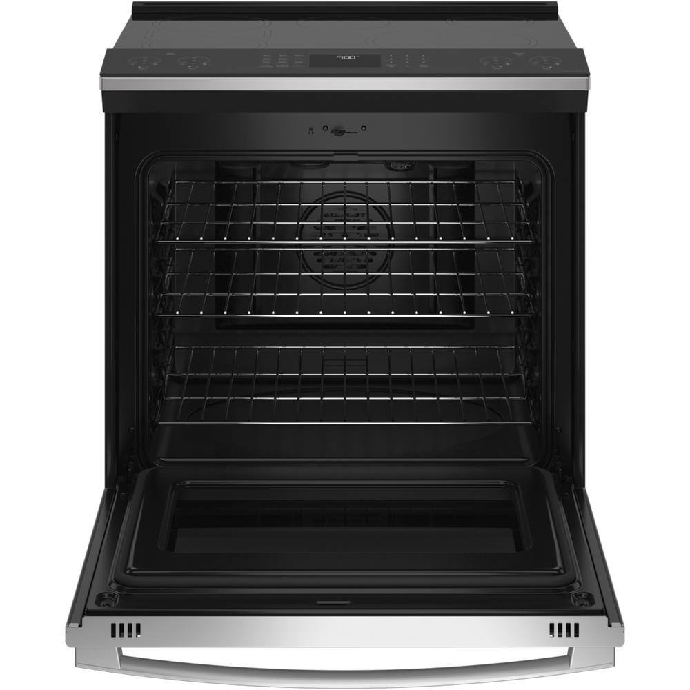 GE Profile 30 in. 5.3 cu. ft. Smart Slide-In Induction Range in Fingerprint Resistant Stainless with True Convection and Air Fry PHS930YPFS