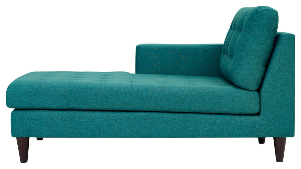 Melanie Teal Left  Arm Upholstered Fabric Chaise   Midcentury   Indoor Chaise Lounge Chairs   by V.S.D Furniture  Houzz