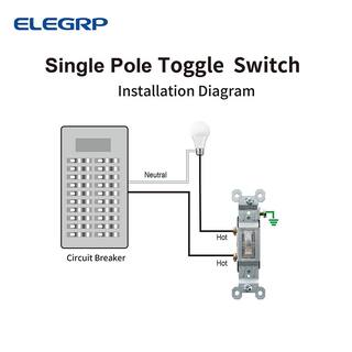 ELEGRP 15 Amp 120-Volt Single Pole Toggle Switch with Night Light (10-Pack) 1001L-10