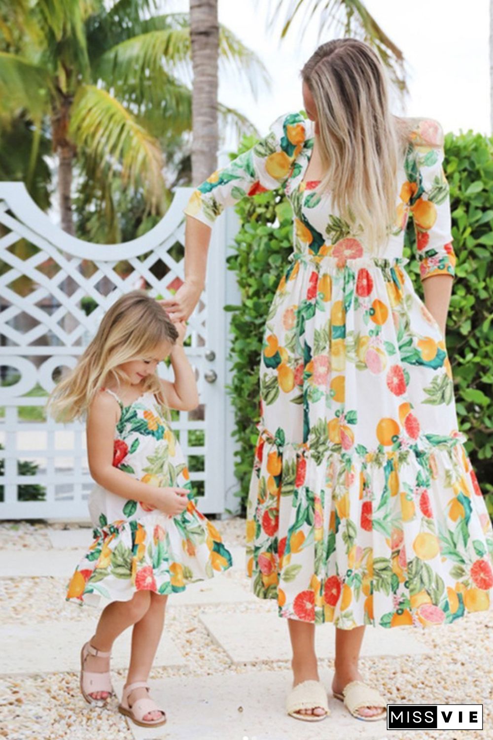 Family Matching Printed Dress Wholesale