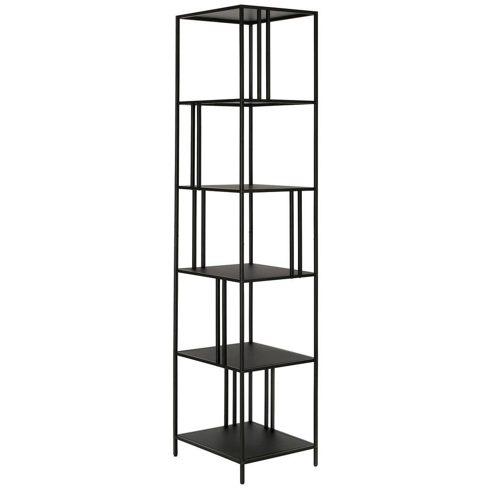 MeyerCross Ernest 76 in. Blackened Bronze 5-Shelf Standard Bookcase BK0995