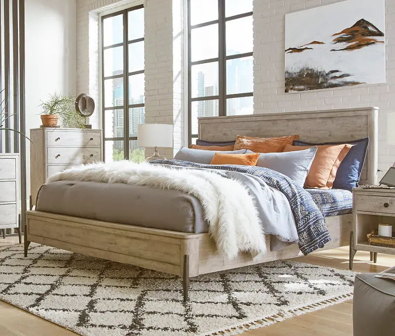 Zane Parchment Tan Queen Bed