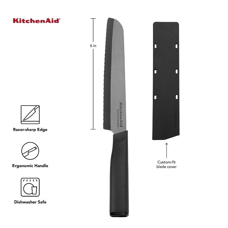 KitchenAid KEC6IRSEOHOBA Classic Ceramic Bread Knife