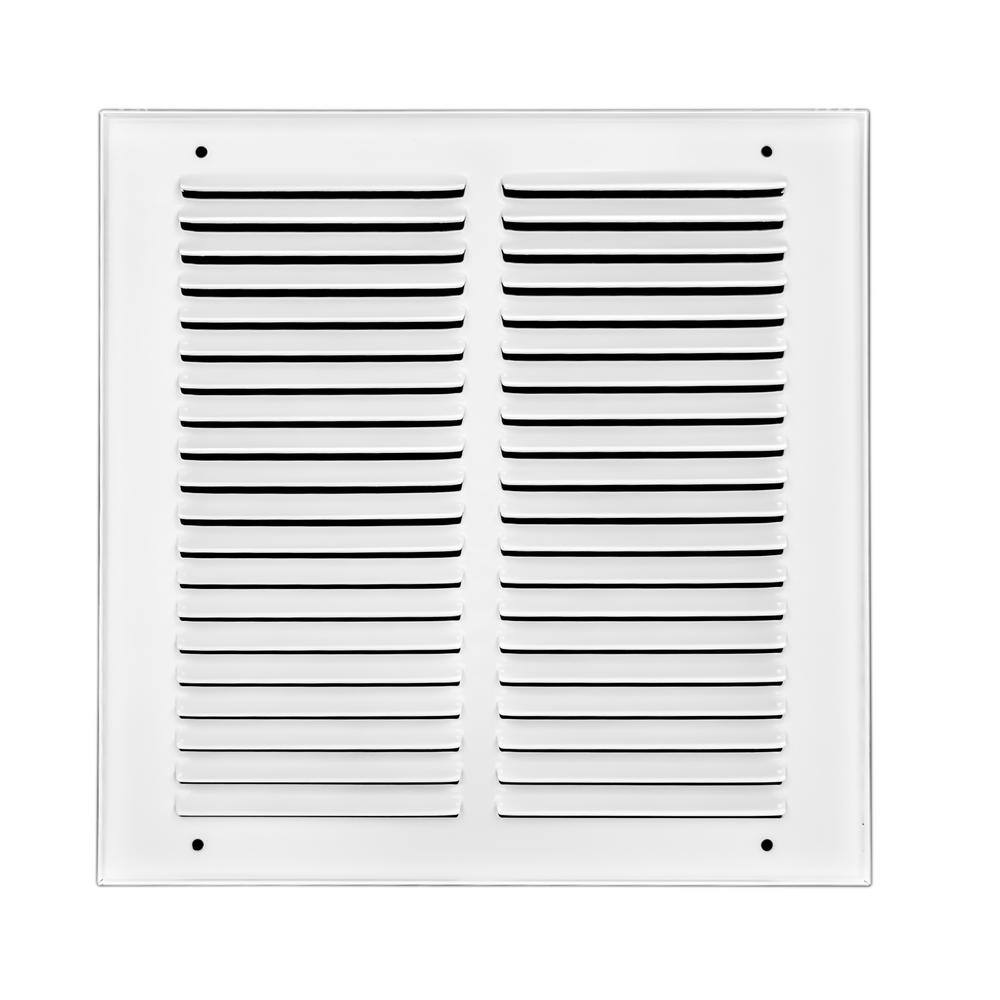 Venti Air 10 in. x 10 in. White Flat Return Air Steel Grille HRG1010