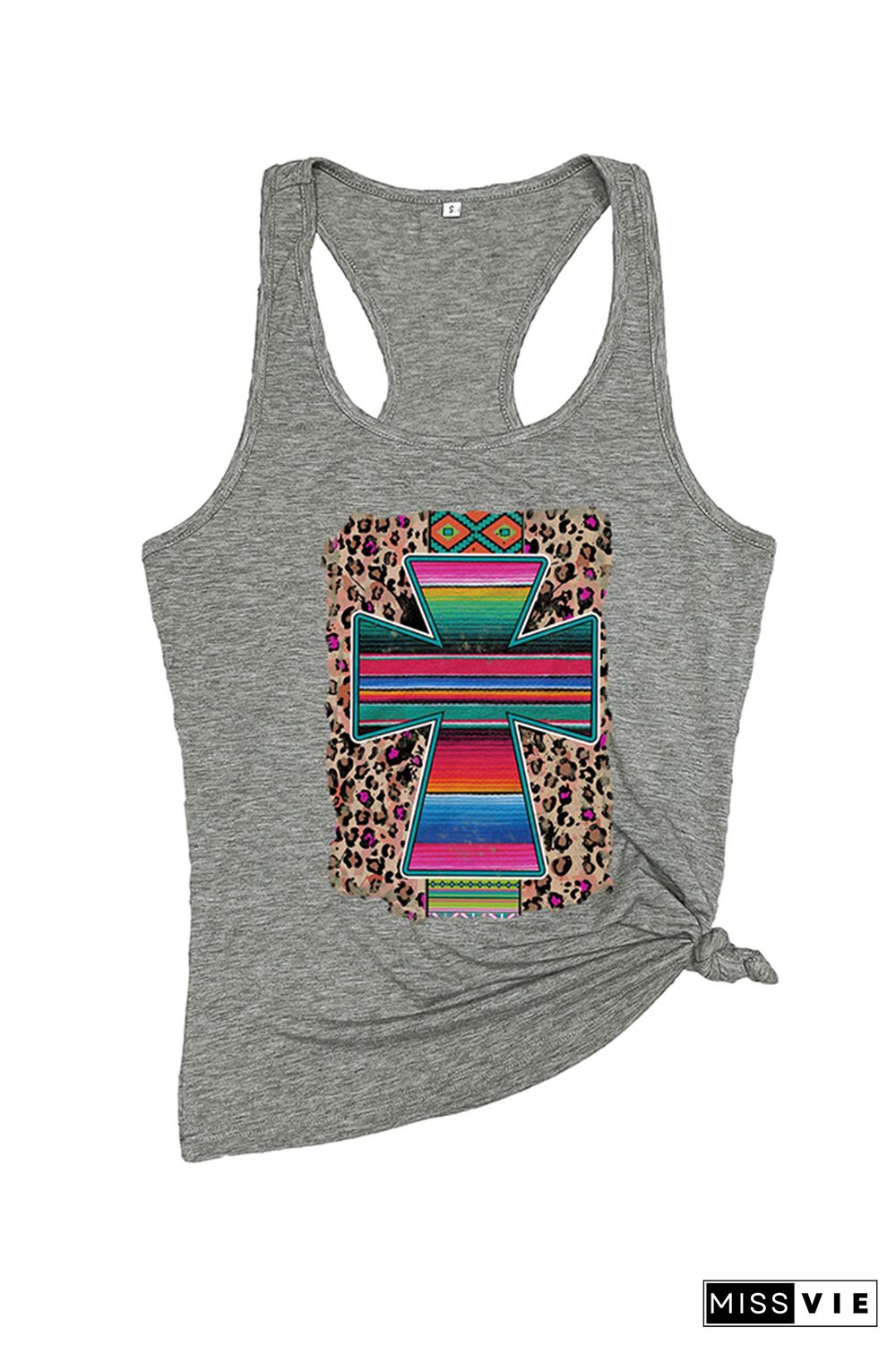 Cross Print Sleeveless Tank Top Wholesale