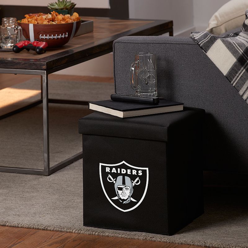 Franklin Sports Oakland Raiders Storage Ottoman with Detachable Lid