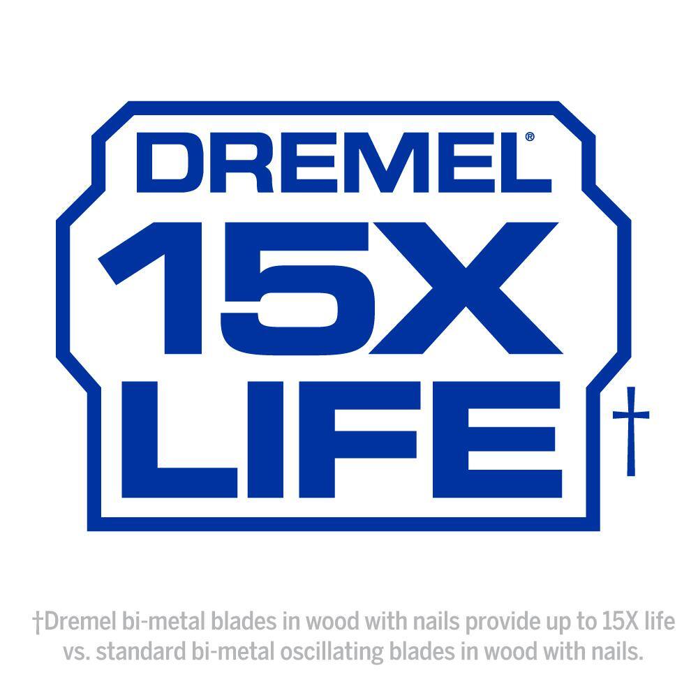 Dremel Universal 1-18 in. Bi Metal Wood Drywall Cutting Oscillating Multi-Tool Blade (1-Piece) MM462U