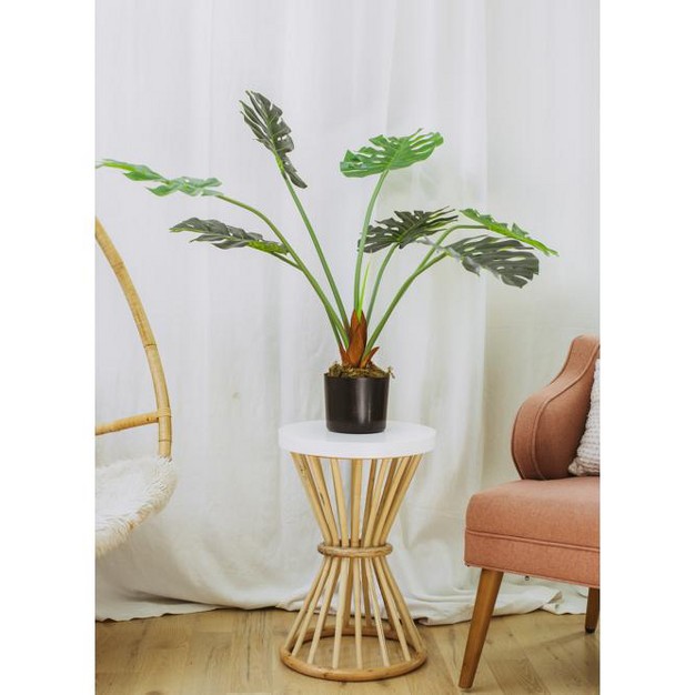 Artificial Monstera Plant In Black Pot Indoor Artificial Plant For Home Decor