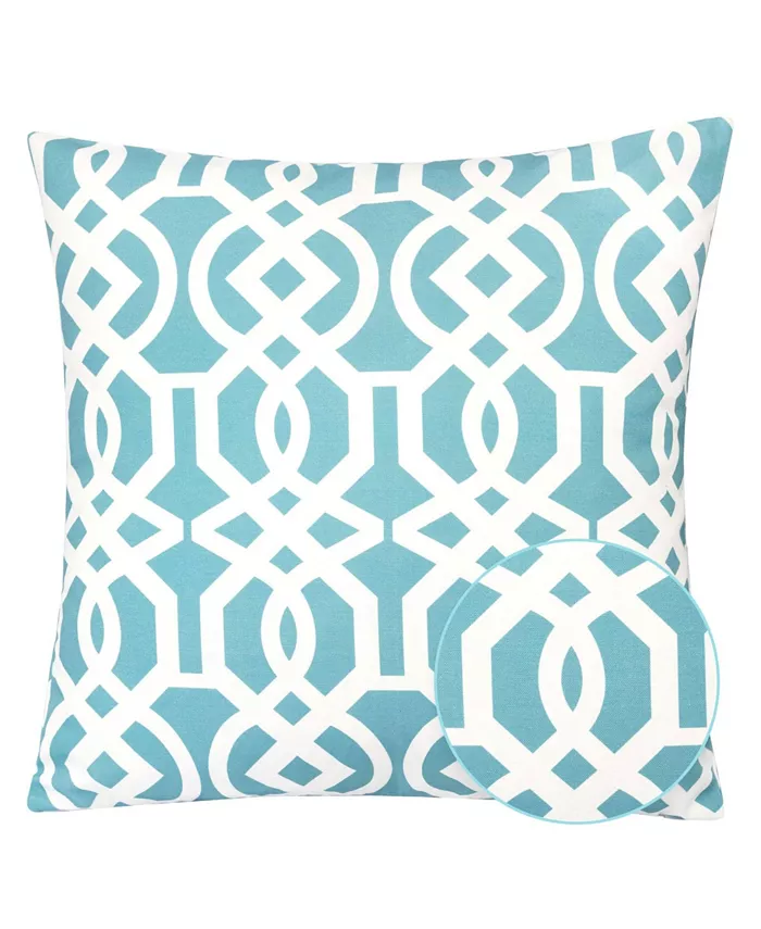 Homey Cozy Outdoor Pillow Cover， Lattice Trellis - Set of 2