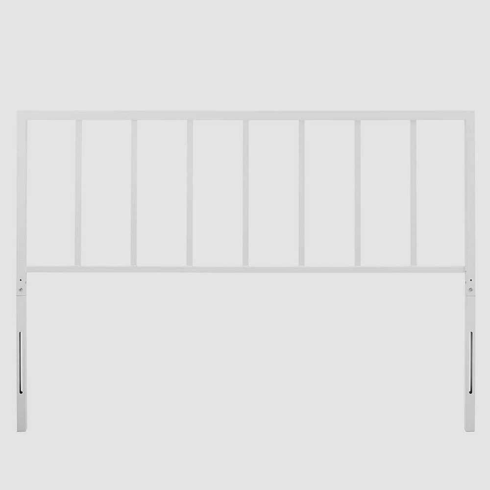 Kenvil Classic Queen Size White Metal Headboard