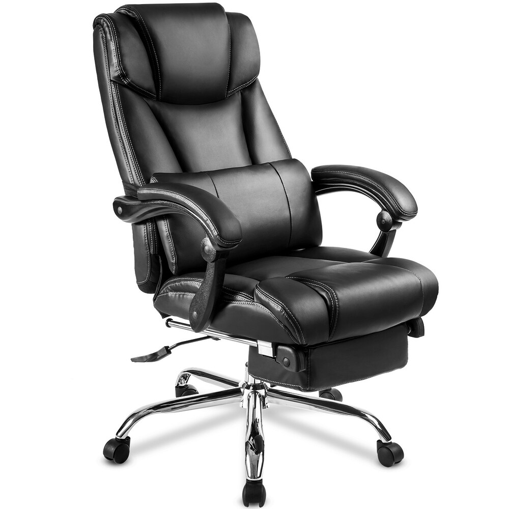 High Quality PU Leather Adjustable Executive Office Chair  Adjustable Height Swivel Desk Chair with Padded Armrest and Footrest