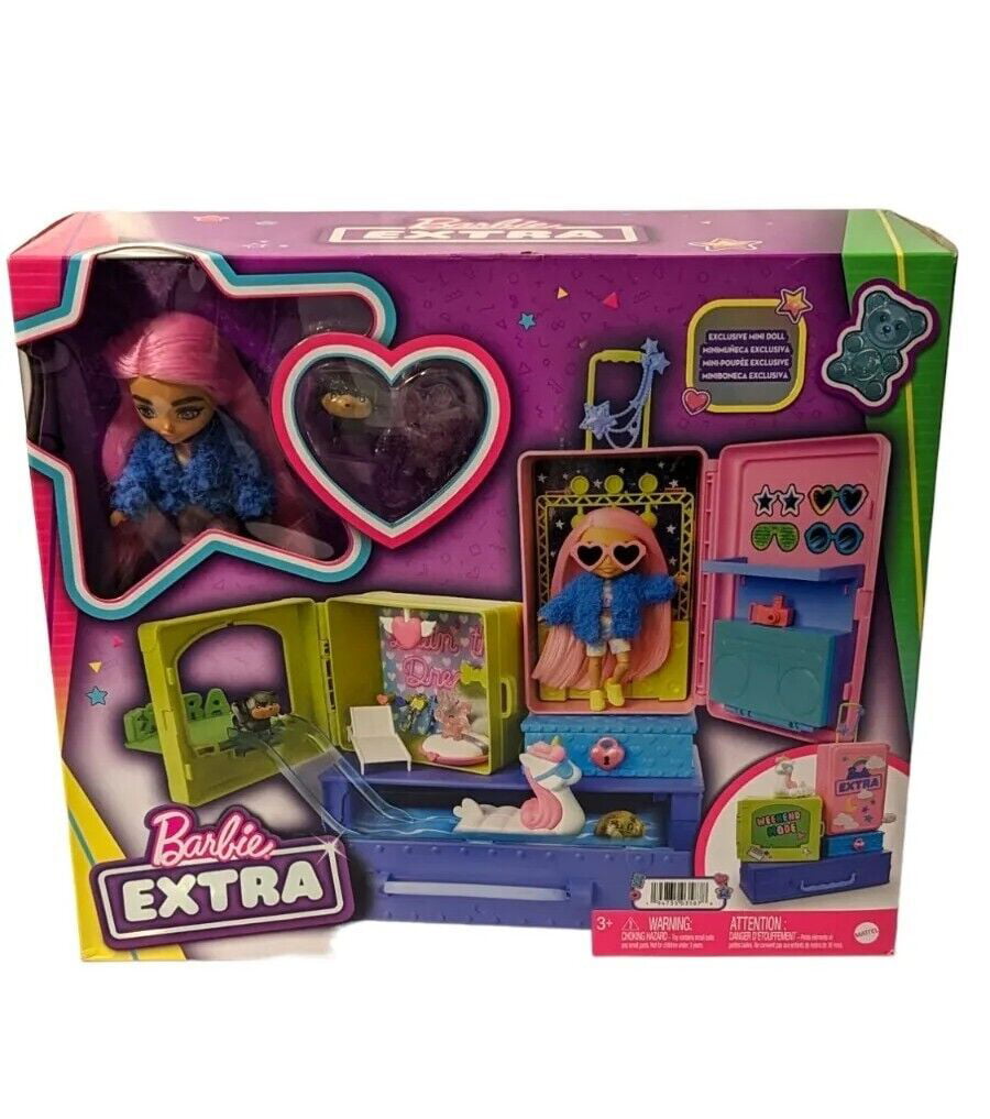 Barbie Extra Pets and Minis Playset w/Exclusive Doll 2 Puppies and Accessories Kids