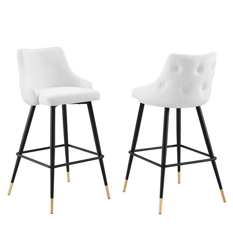 Modway Adorn Performance Velvet Bar Stool Set of 2