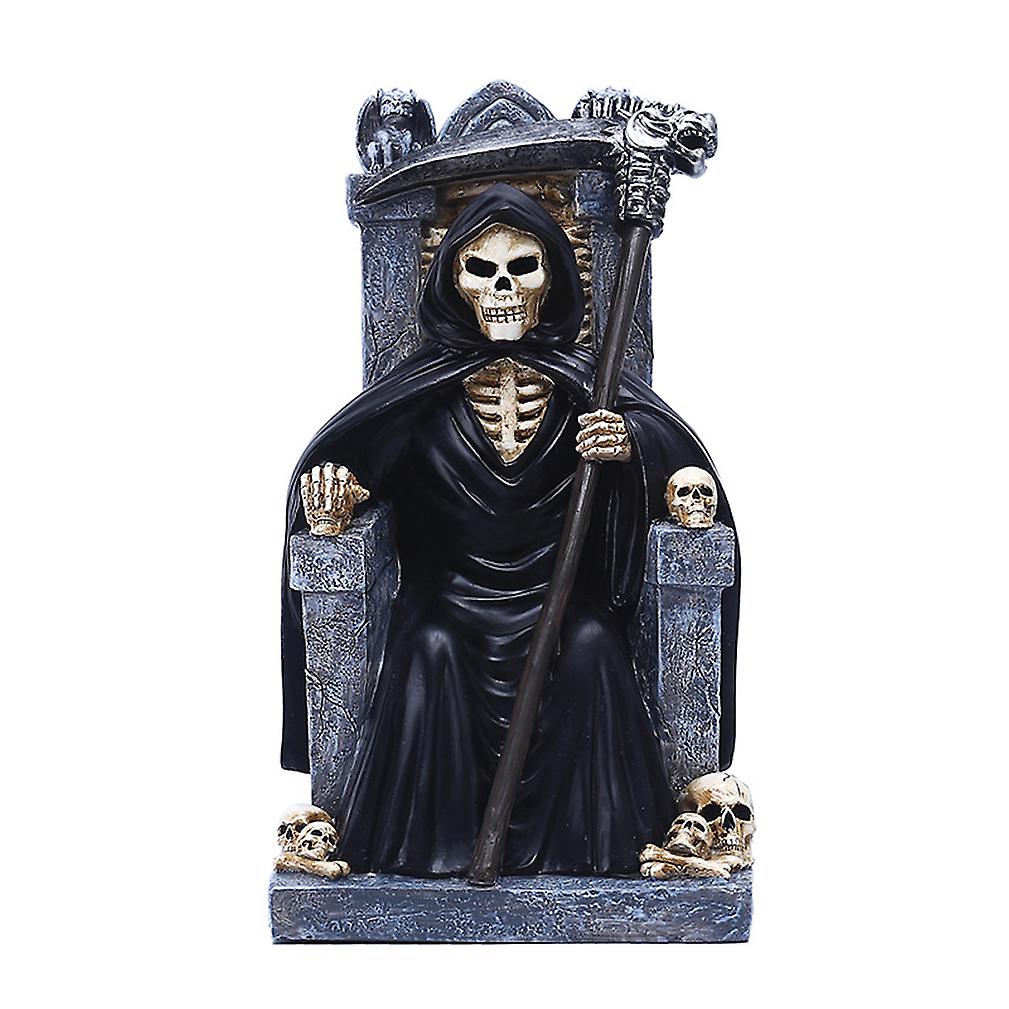 Throne Reaper Resin Halloween Figurine Sculpture Statue For Home Desktop Decoration Handicraft Bookshelf Ornaments