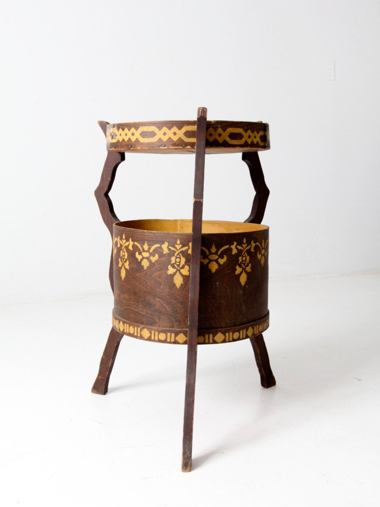 Consigned  Antique Band Box Side Table   Transitional   Side Tables And End Tables   by 86 Vintage  Houzz