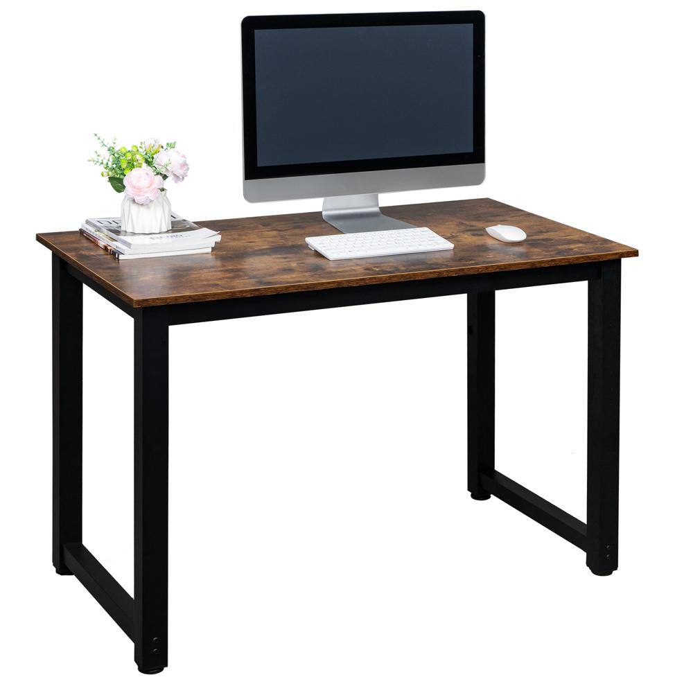 Karl home 43.3 in. H W Retangular Oak Strength Wooden Computer Desk 941228126878