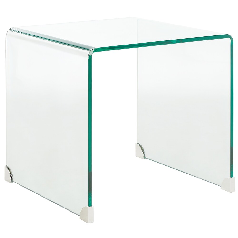 SAFAVIEH Home Collection Cowan Tempered Glass Side Table   20\