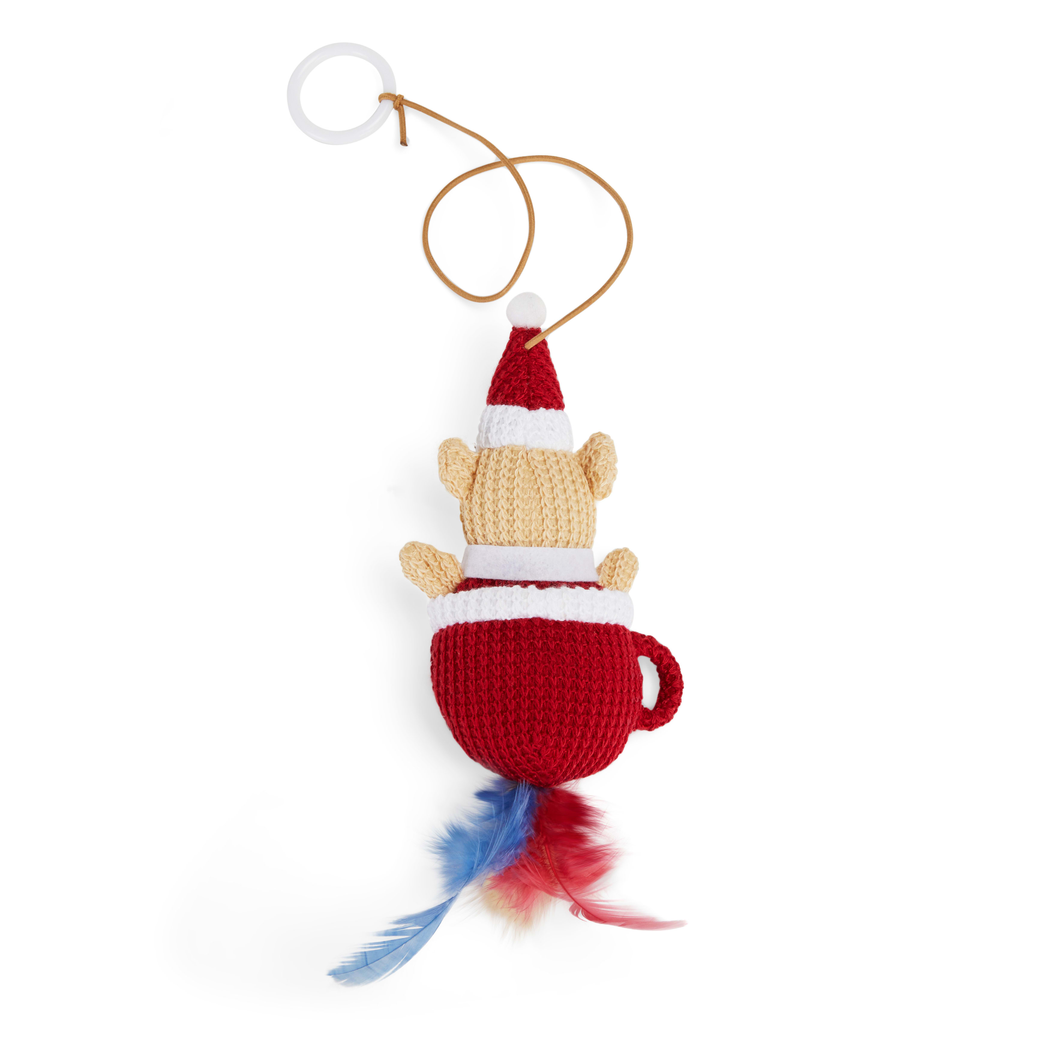 More and Merrier Cat Santa Teacup Teaser Toy， X-Large