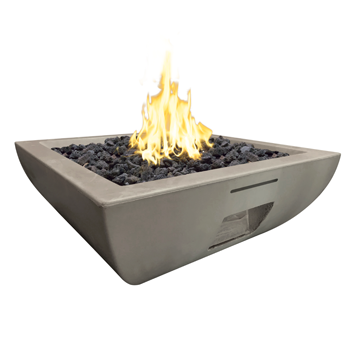 American Fyre Designs Bordeaux Square Fire Bowl 36 x 36 x 15 1/4H