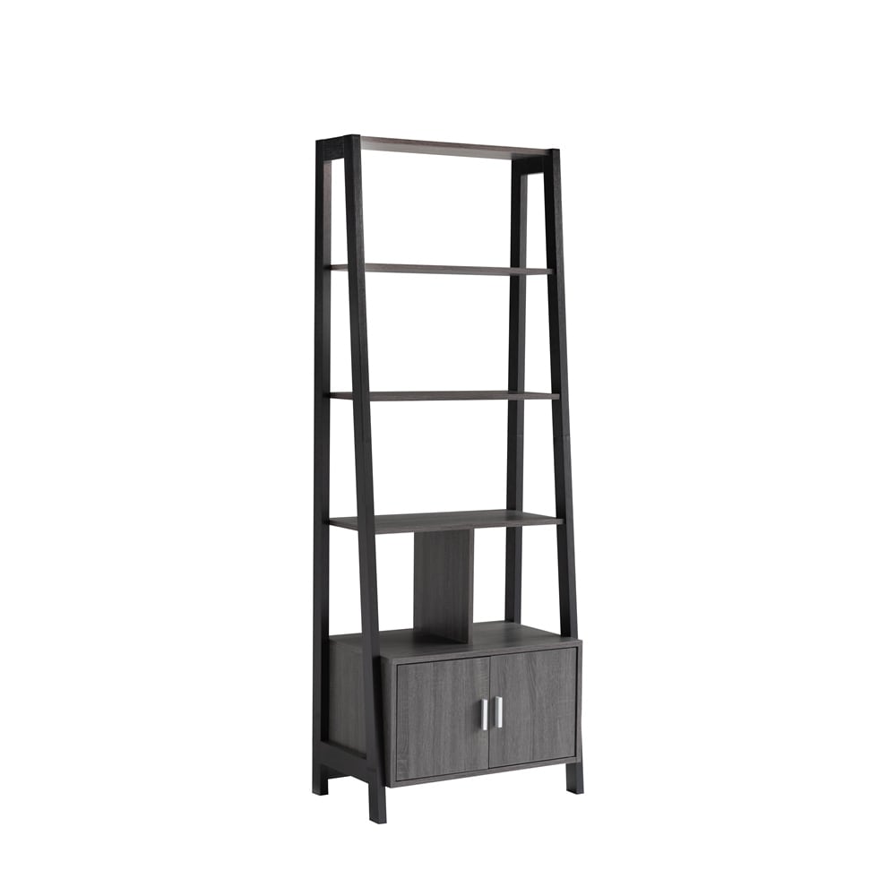 Modern Bookcase Distressed Grey
