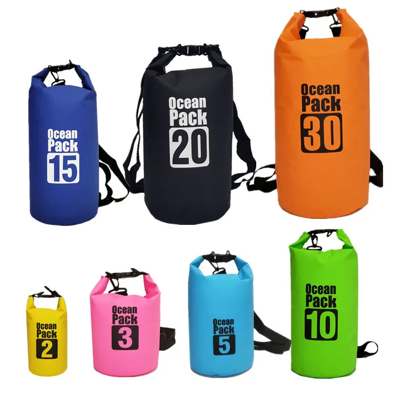 Floating Waterproof Dry Bag 15 Liter Outdoor resistant water Backpack for Camping   Hiking