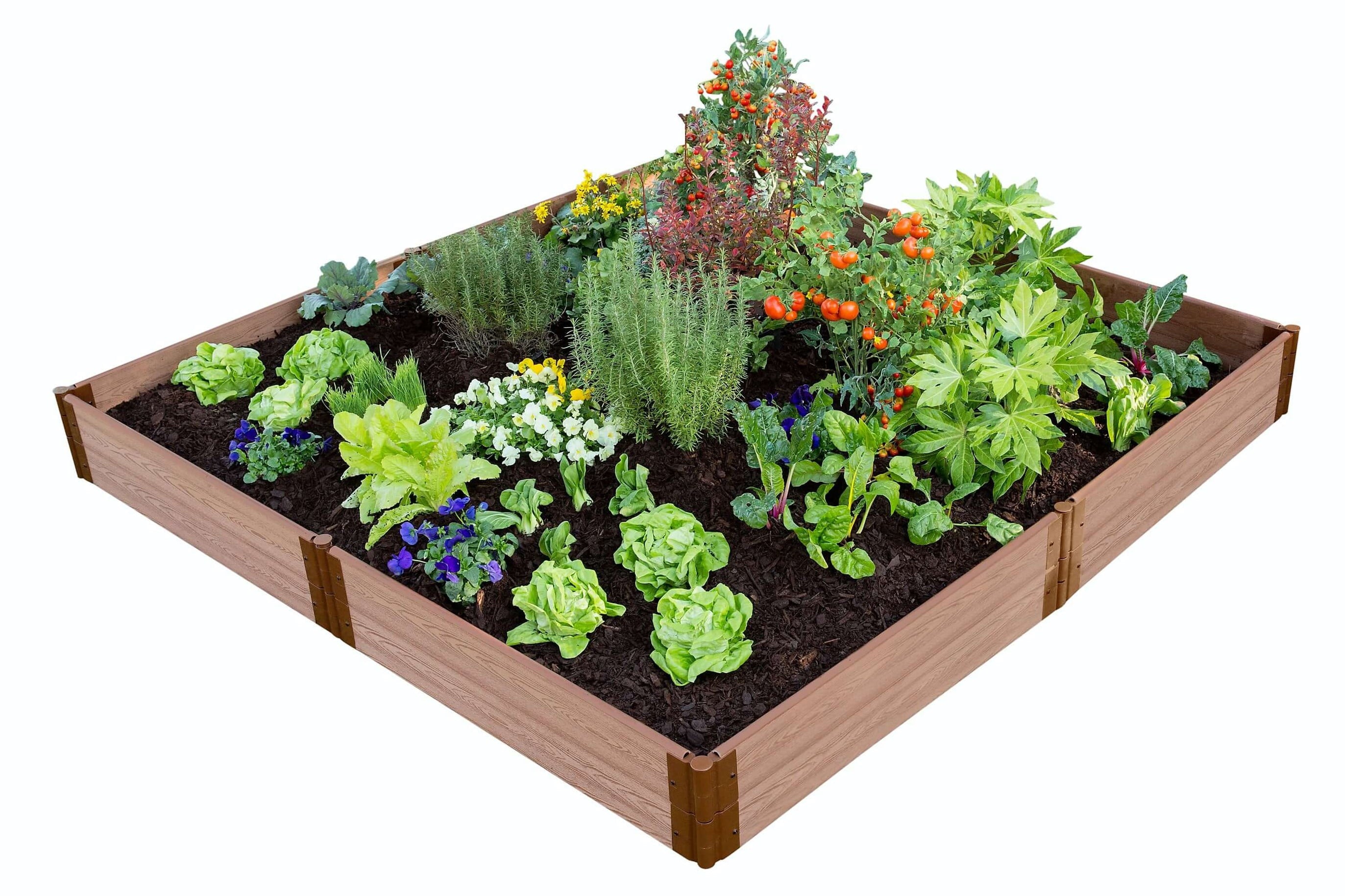 Frame It All Tool-Free Classic Sienna Raised Garden Bed 8' x 8' x 11" - 1" profile