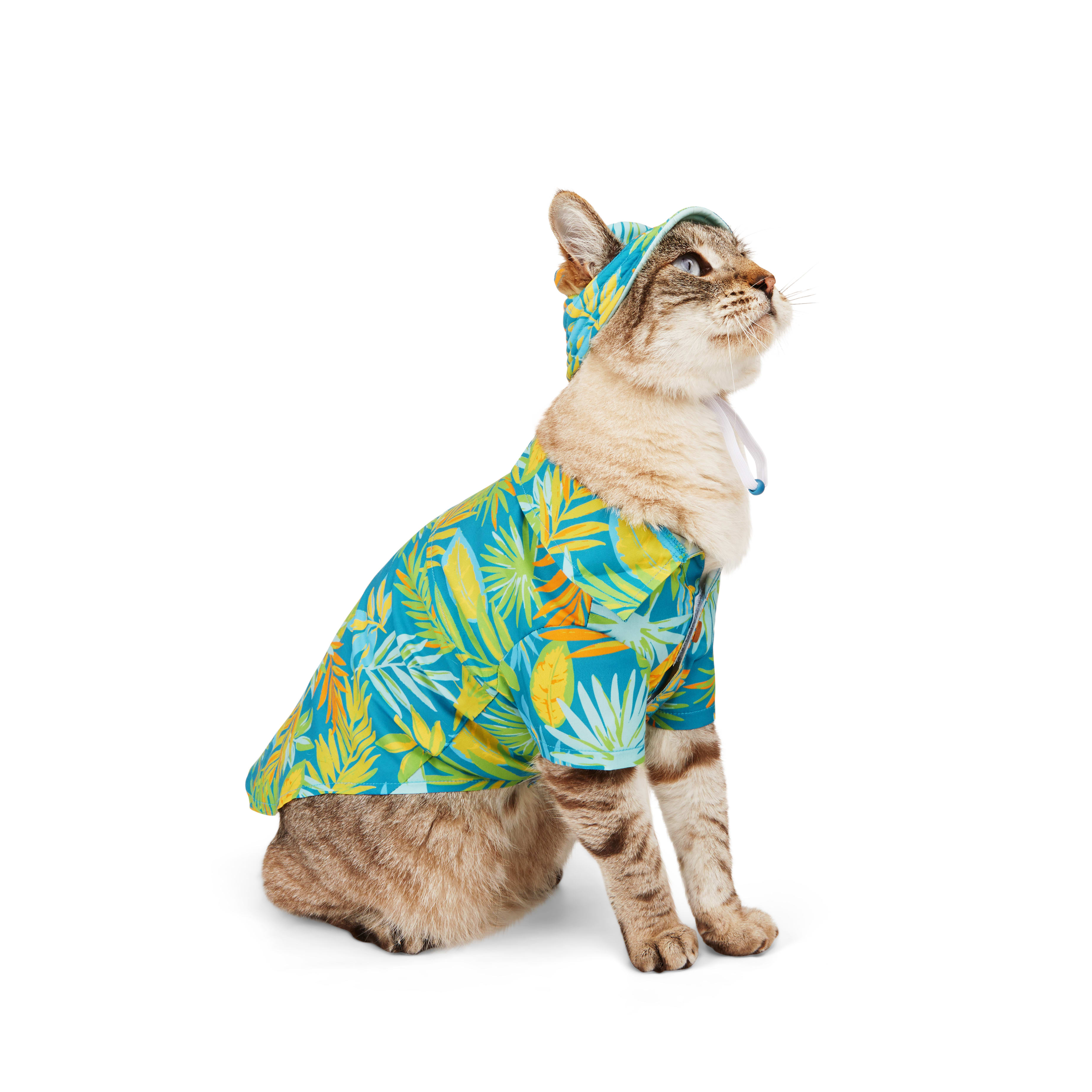 YOULY Cat Tropic Palm Shirt， Small/Medium