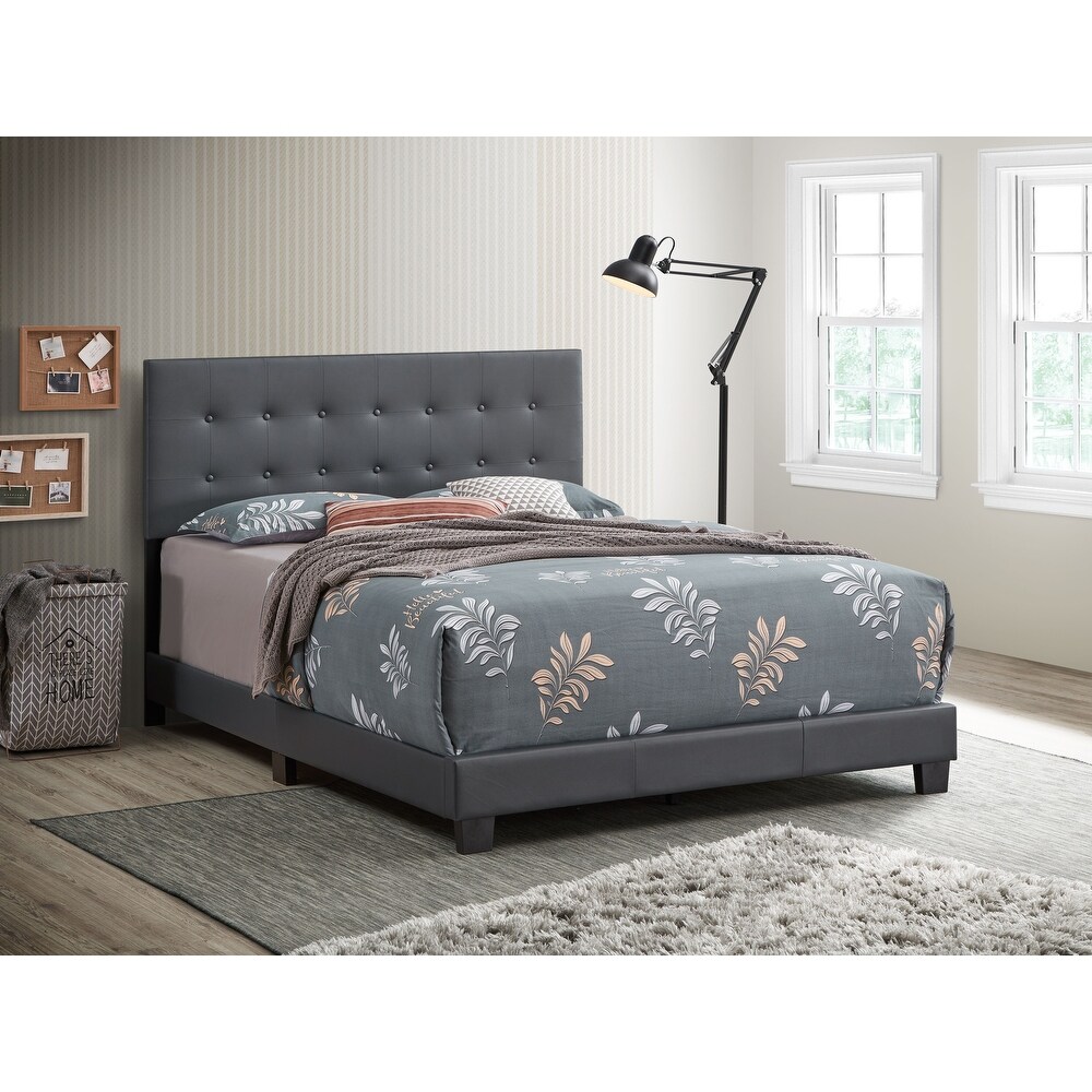 Caldwell Faux Leather Tufted Bed