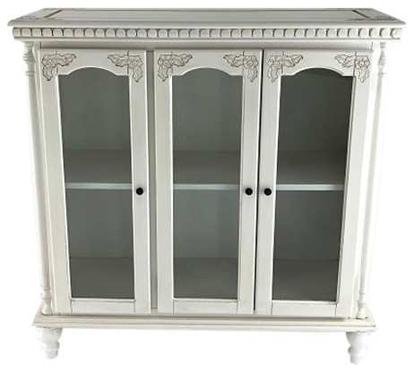 Carved Glass Door Cabinet   French Country   Accent Chests And Cabinets   by Wayborn Home Furnishing Inc  Houzz