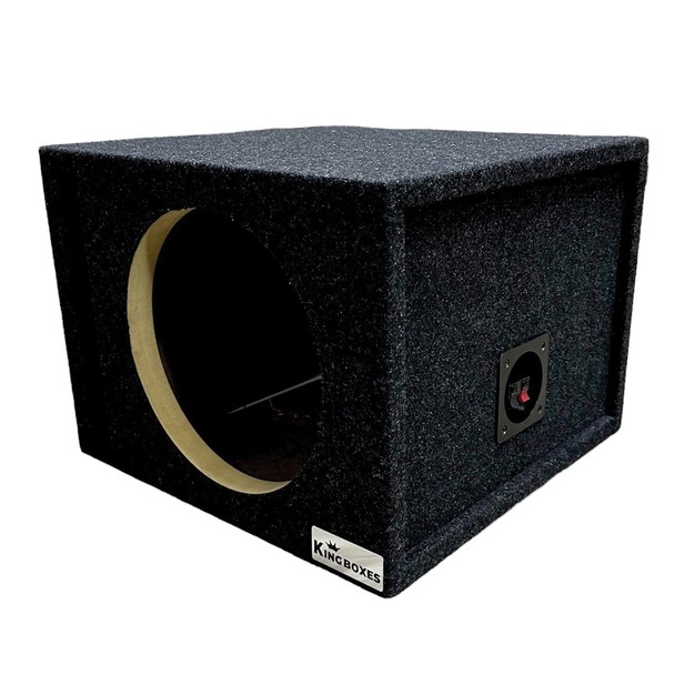 King Boxes S10v 10 in Single speaker Ported Black Carpeted Enclosure