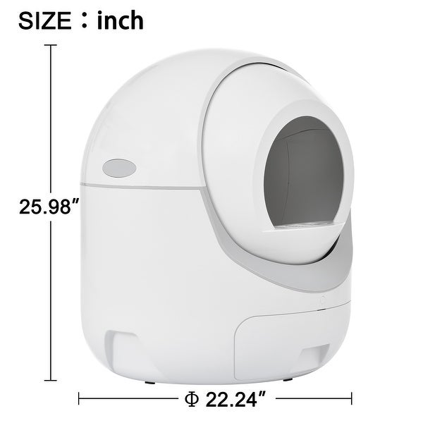 Self -Cleaning Cat Litter Box for Multiple Cats Support 5Gand2.4G WiFi.