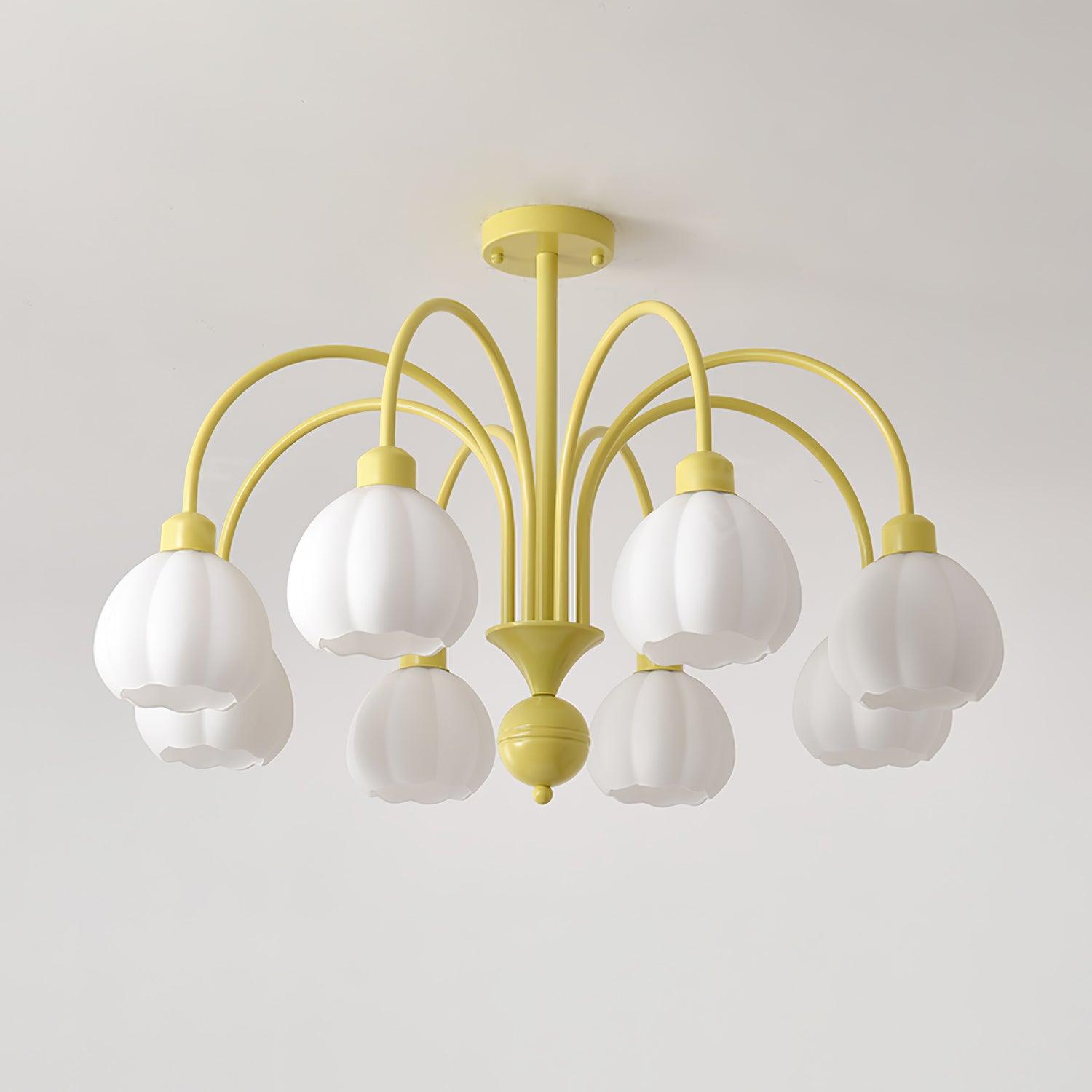 Cream Pumpkin Ball Chandelier