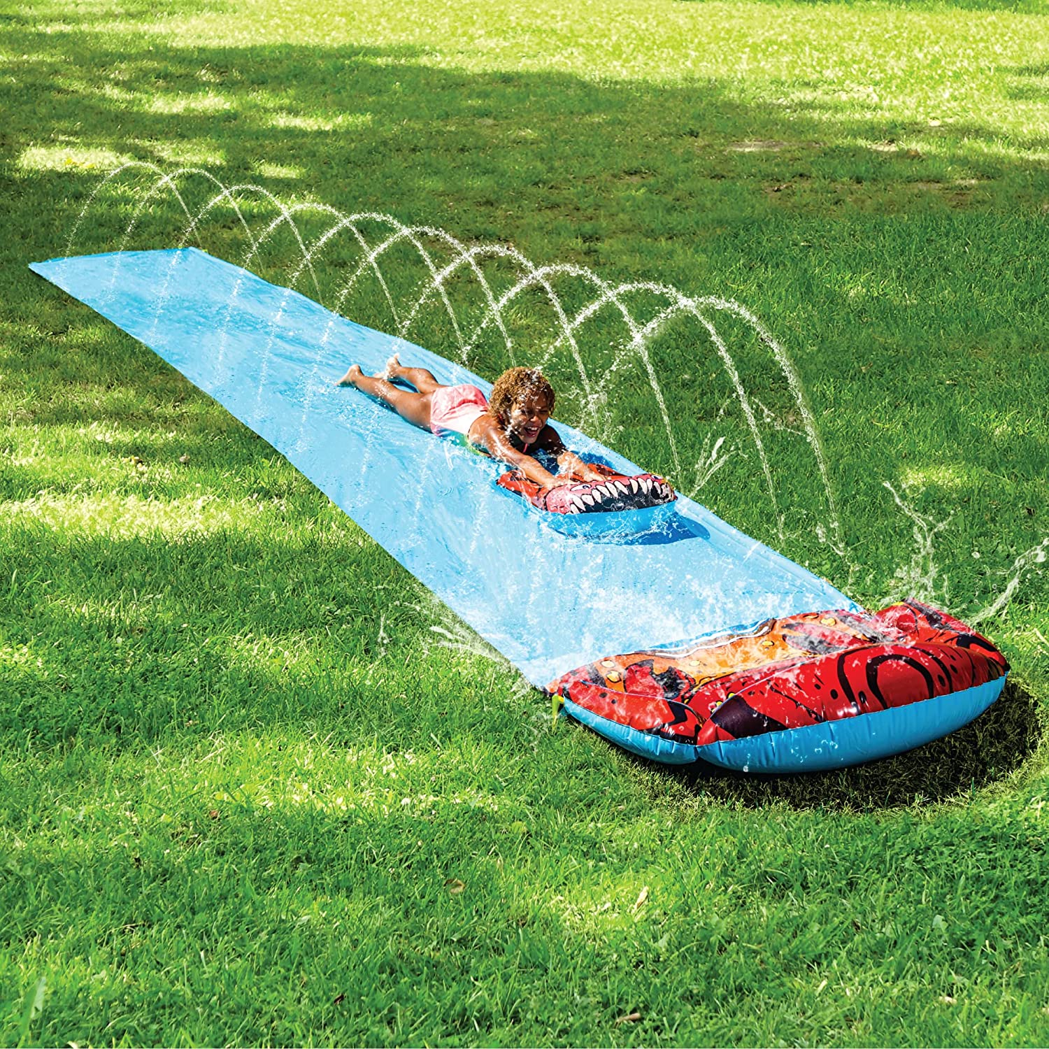 Terra 20ft x 35.5in Slip and Slide Water Slide with Bodyboard, Crab Summer Toy with Build in Sprinkler for Kids & Family Outdoor Water Toys Play