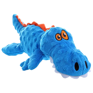 GoDog Gator Chew Guard Dog Toy Blue