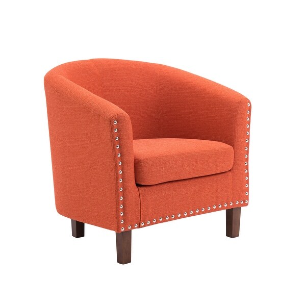 Porthos Home Bella Fabric Upholstered Accent Chair with Rubberwood Legs