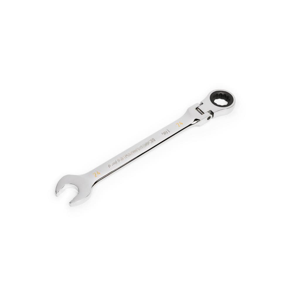 24mm 90T 12 Point Flex Head Ratcheting Combination Wrench