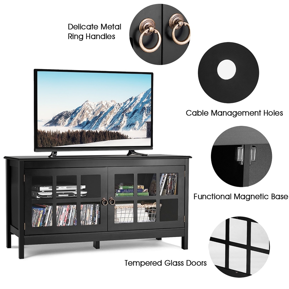 TV Stand Storage Console Free Standing Cabinet for TV up to 50\