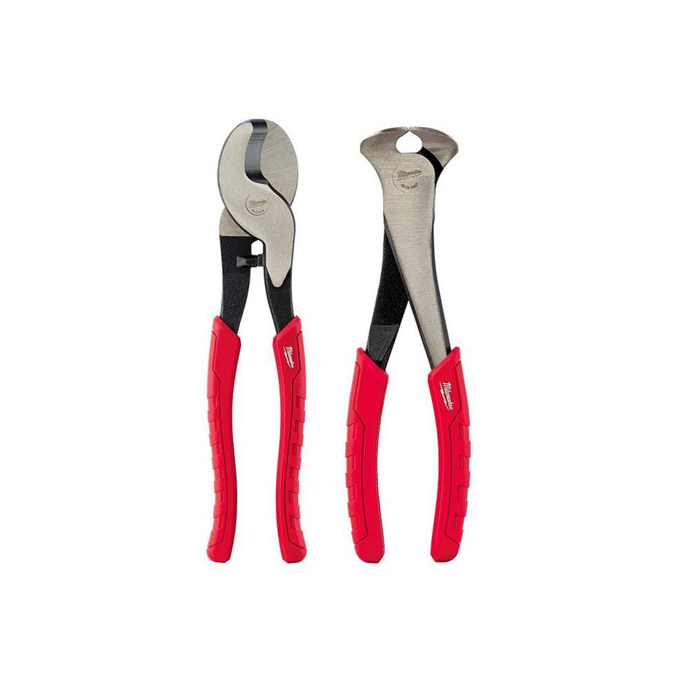 MW 10 in. Cable Cutting Pliers and 7 in. Nipping Pliers (2-Piece) 48-22-6104-48-22-6407