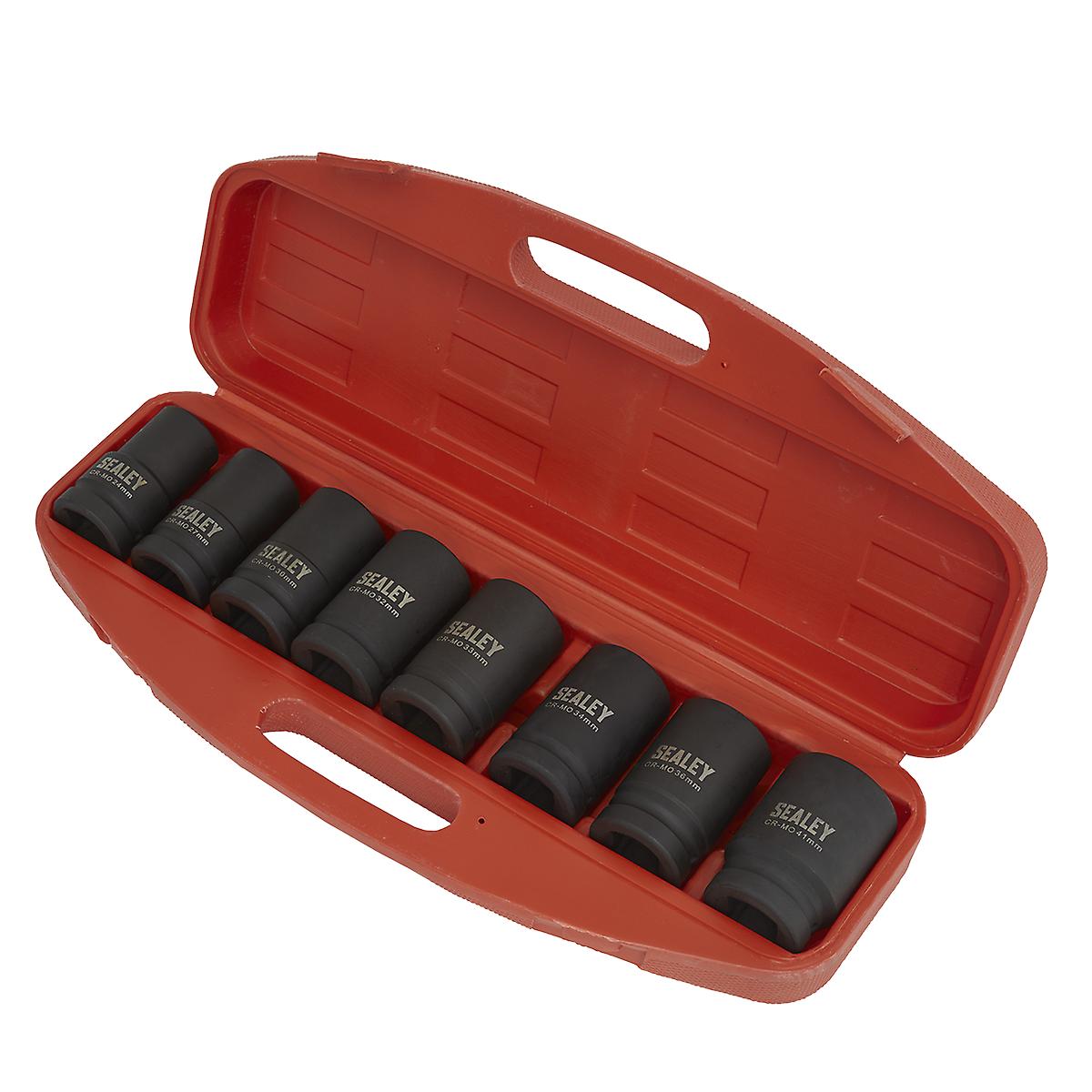 Sealey Ak888M Impact Socket Set 8Pc Deep 1Sq Drive - Metric