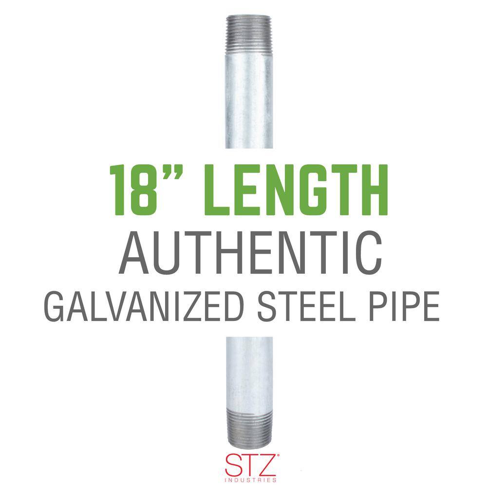 STZ 12 in. x 18 in. Galvanized Steel Schedule 40 Cut Pipe 307 12X18