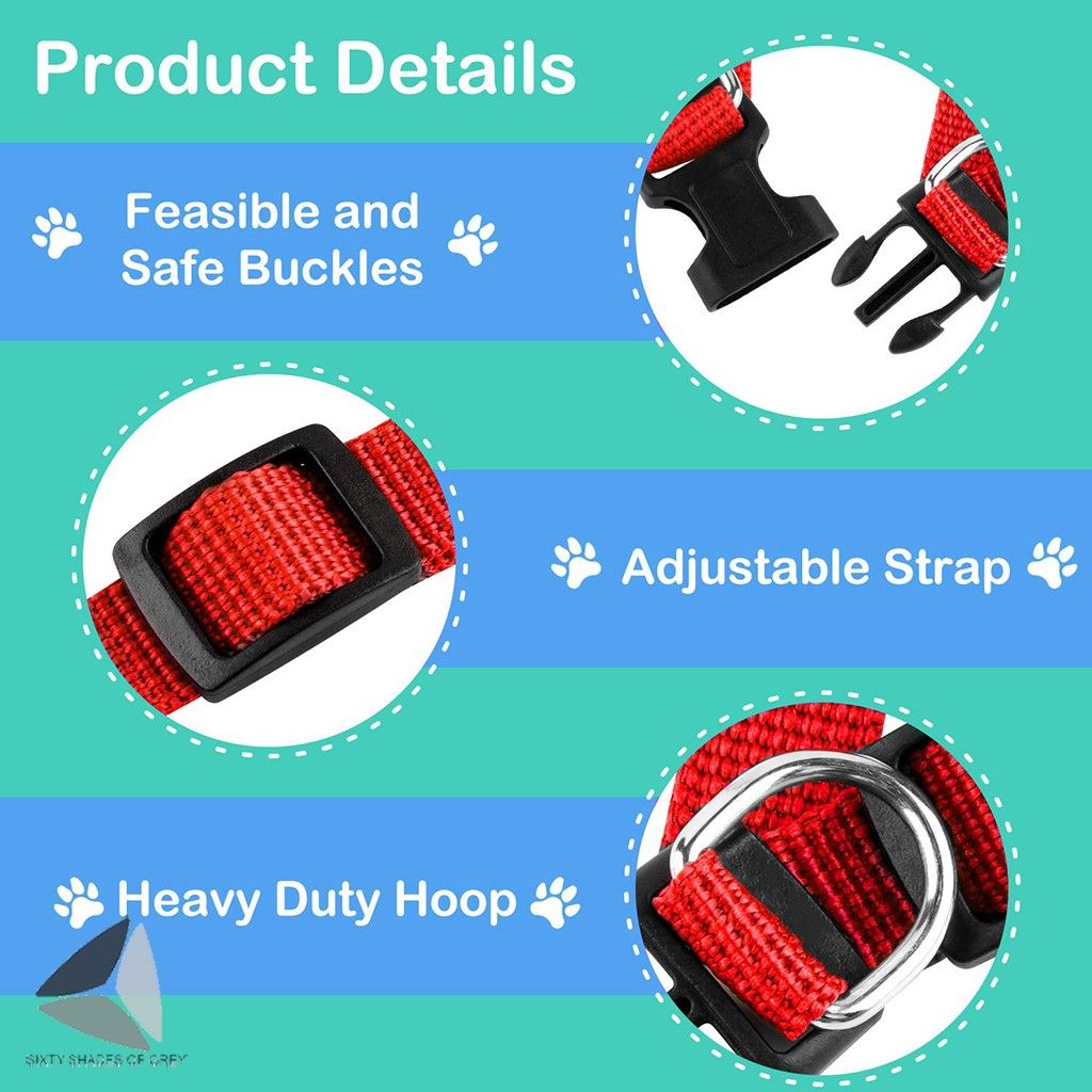 Sixtyshades Step-in Air Dog Harness Pet Vest No Pull No Choke Adjustable Dog Harnesses with Padded Vest， Easy to Put on for Small Dogs Cats (L， Red)