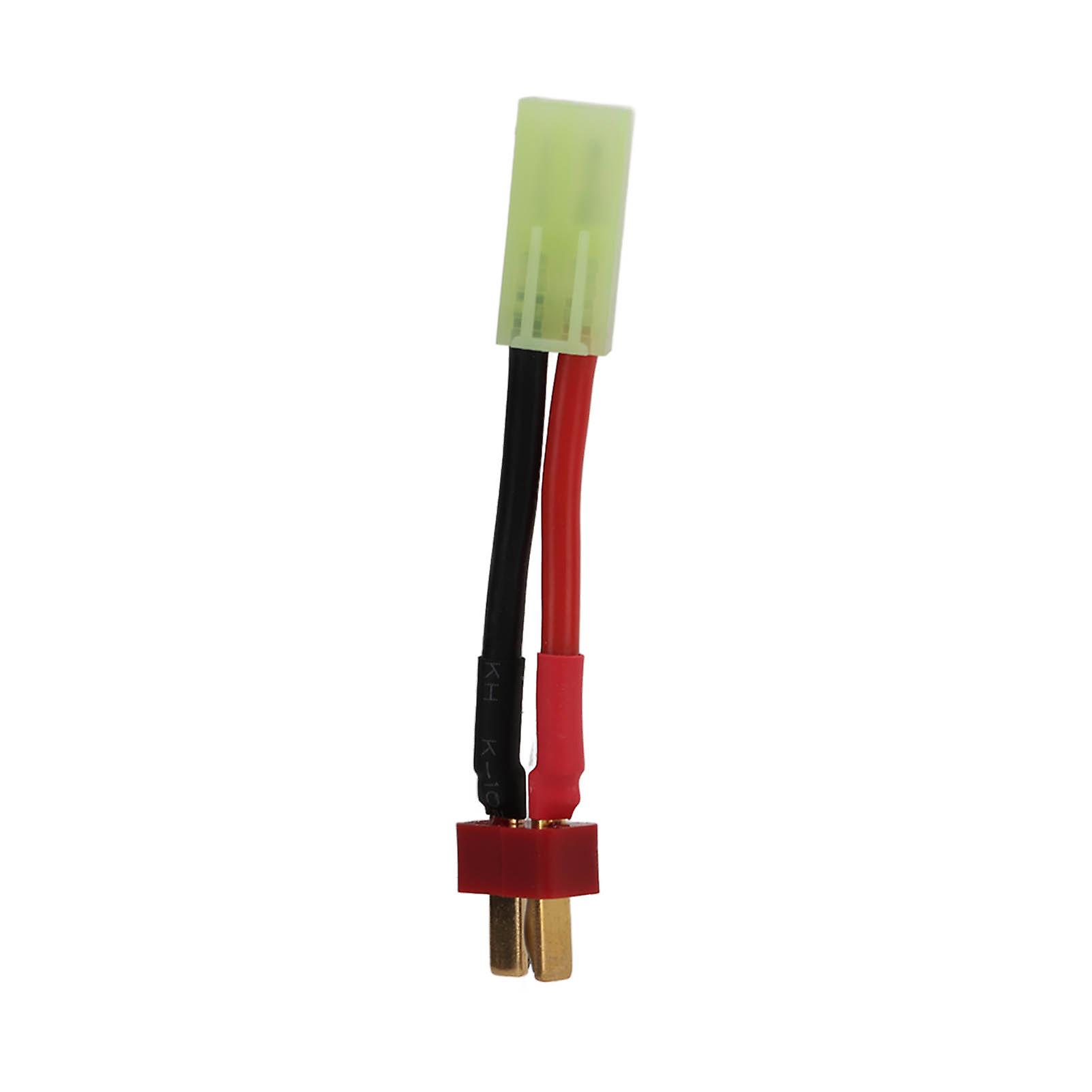 Battery Conversion Cable T Male Plug To Female Mini For Tamiya 14awg 8cm Soft Silicone Wire