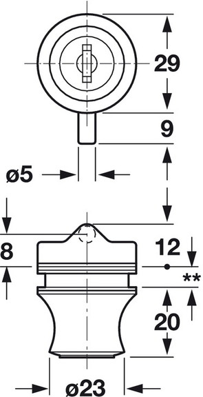 Hafele Glass Door Pin Lock