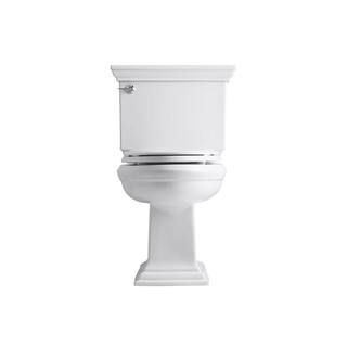 KOHLER Memoirs Stately 2-Piece 1.28 GPF Single Flush Elongated Toilet with AquaPiston Flush Technology in White K-3817-0