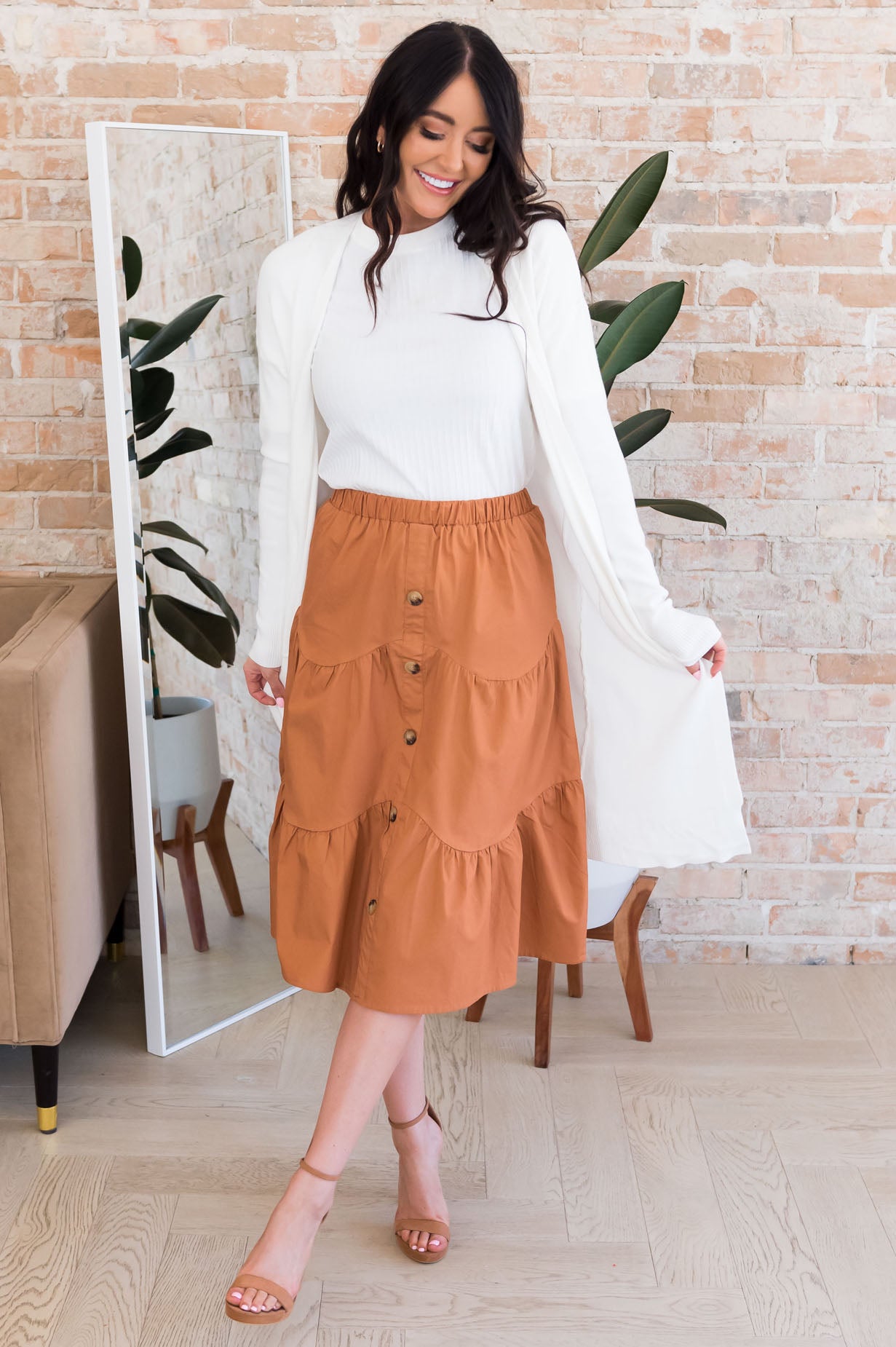 Tomorrow's Promise Modest Button Skirt