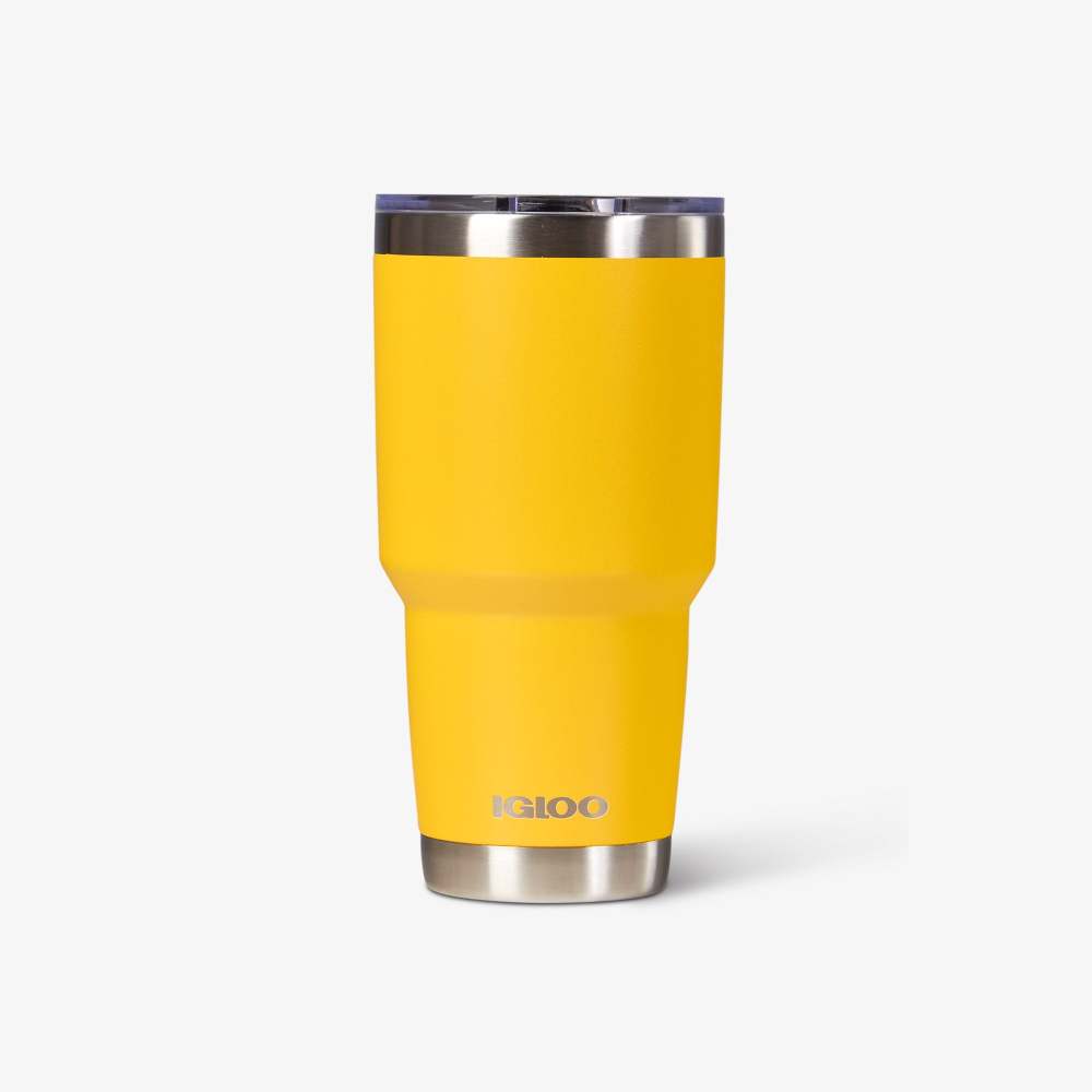 Igloo Tumbler Reusable Hot/Cold Stainless Steel Yellow 27oz ;