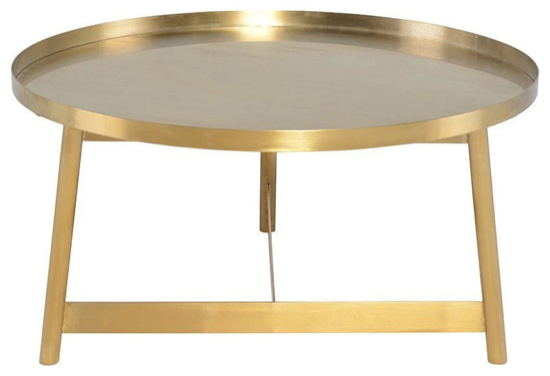 Jovi Gold Coffee Table   Midcentury   Coffee Tables   by Rustic Home Furniture Deco  Houzz