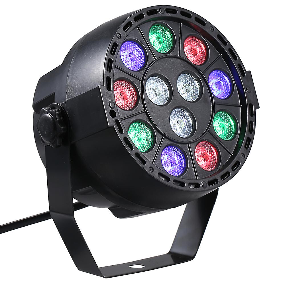 Ac90 240v 12 Leds Par Lights 8 Channel Rgbw Color Mixing Stage Lighting With Dmx Strobe and Sound Active Mode For Disco Party Christmas Wall Wash